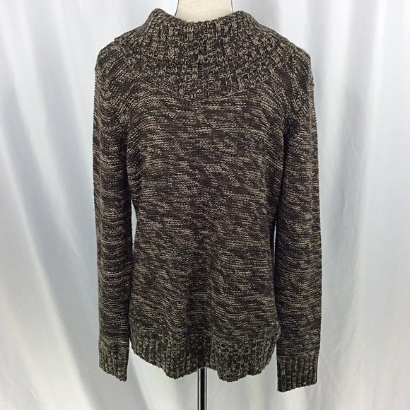 Great Northwest Indigo Cowl Neck Sweater Womens Size Large Brown - Picture 3 of 7